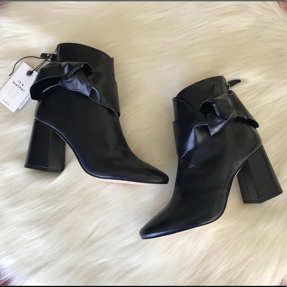 navy leather ankle boots size 5